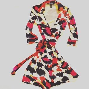 DVF Bold Print Wrap Dress
